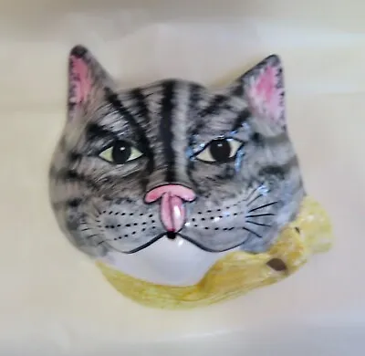 Buy Babbacombe Pottery     String Dispenser  Cat   Grey Tabby WithYellow Bow • 29.50£