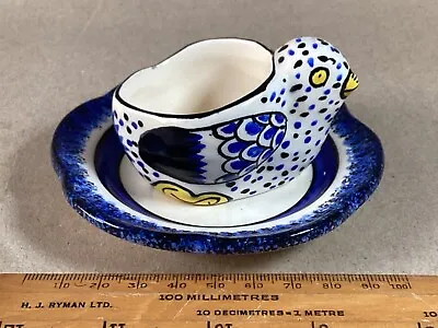 Buy Henriot Quimper, France , Faience Pottery Painted Baby Chick Eggcup. • 12£