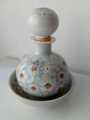 Buy Jersey Pottery Flower Scent / Perfume Bottle And Trinket Dish Vintage Style • 12£