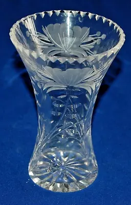Buy Royal Brierley Crystal Cut Glass Honeysuckle Vase 17.5cms In Height, • 12.99£