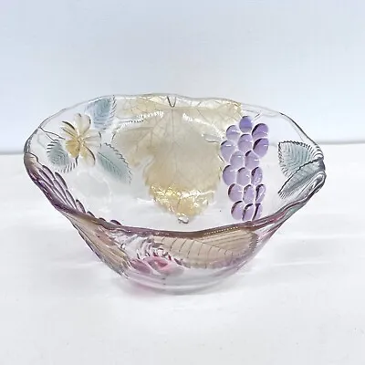 Buy Vintage Coloured Glass Fruit Bowl 18 Cm • 23.99£
