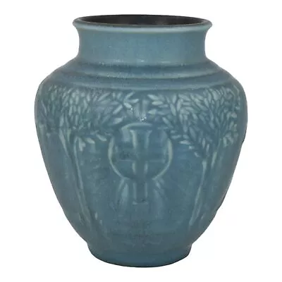 Buy Rookwood Art Pottery 1934 National Conference Of Catholic Charities Blue Vase • 244.93£