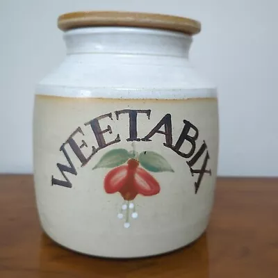 Buy Vintage Paul Metcalf Devon Weetabix Storage Jar Ceramic Stoneware Fuschia VGC • 15£