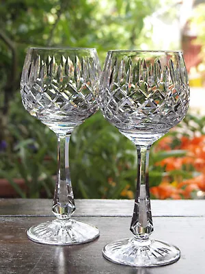 Buy Stuart Crystal GLENDEVON Hock Wine Glasses Pair Vintage Mint, 7 1/4  Tall • 49£