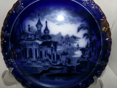 Buy Antique Flow Blue Plate • 22.19£