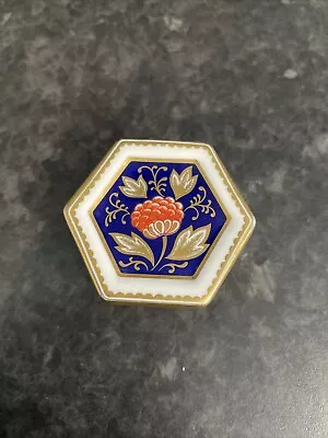 Buy Royal Crown Derby Trinket Box, White, Gold Tone, Navy Blue Unique Vintage  • 14.99£