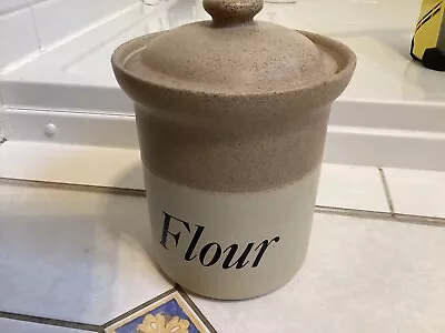 Buy Large Vintage Flour Storage Jar , Heavy Stoneware, • 15£
