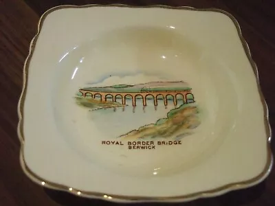 Buy Vintage Fieldings Crown Devon Dish Displaying The Royal Border Bridge At Berwick • 14.50£