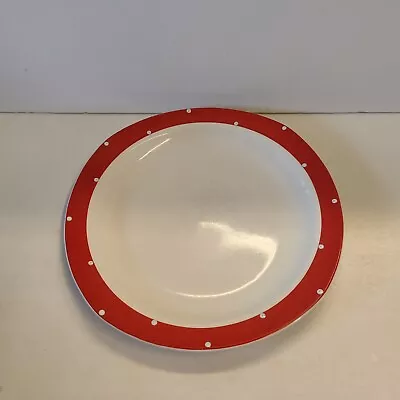 Buy Elijah Cotton Lord Nelson Ware Staffordshire Red & White Polka Dots Dinner Plate • 28.99£