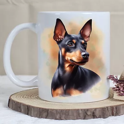 Buy Pet Dog Mug, Watercolour Miniature Pinscher - Ideal Gift • 7.50£