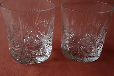 Buy 2 Vintage Edinburgh Crystal  Star Of Edinburgh  Tumbler/Whisky Glasses 8cm Tall • 60£