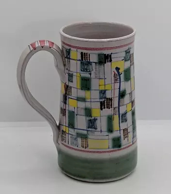 Buy Rye British Studio Pottery  1950's David Sharp Tankard Abstract Vintage Design • 95£