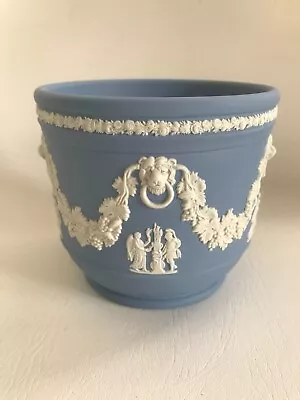 Buy Wedgwood Jasperware Blue Planter In Excellent Condition • 39.99£