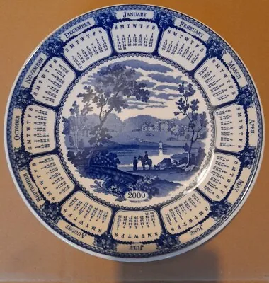 Buy Wedgwood Blue And White Calender Plate Blue Landscape 2000 • 5£