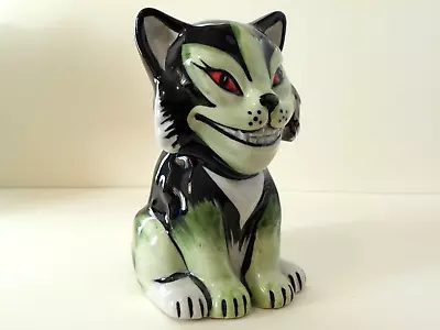 Buy Lorna Bailey Green Big Smile Cat Signed By Lorna Bailey Lovely Condition • 54£