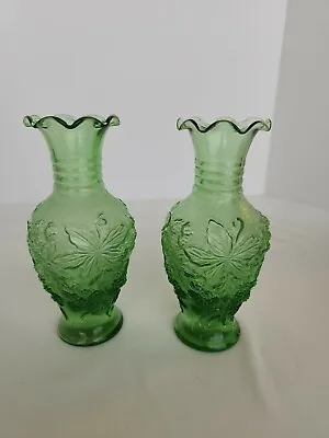 Buy Vintage Loganberry Imperial Glass Bud Vase Set Of 2 - GREEN - 6  • 17.67£