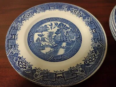 Buy Blue Willow Ware By Royal China Vintage Porcelain Side Plates X 5. • 22.99£