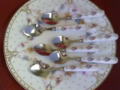 Buy 6 TEA SPOONS  Perfect Match For  Royal Crown Derby  Antoinette + Similar • 14.99£
