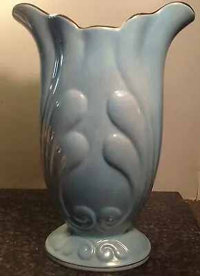 Buy Vintage Maling Newcastle Upon Tyne Blue Lustre Ware Flower Vase  10 Inches • 10.99£