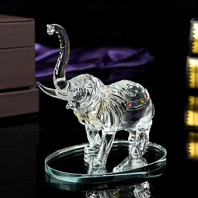 Buy Decorative Crystal Glass Animal Elephant Ornament Figurines Present Mother Child • 24.75£