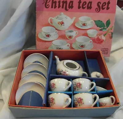 Buy Vintage Child's German Gdr China Teaset Original Box 4 Cups, Saucers Teapot Etc • 12.99£