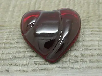 Buy Beautiful Vintage Sterling Silver Baccarat France Crystal Glass Red Heart Brooch • 85£