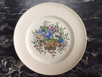 Buy Vintage Royal Worcester Crown Ware Hand-painted Plate 'Flower Basket' No. 701631 • 4£