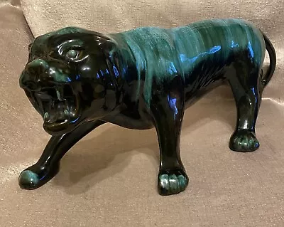 Buy ~RARE~ Huge 2ft Long Blue Mountain Pottery Prowling Tiger Figure • 99.99£