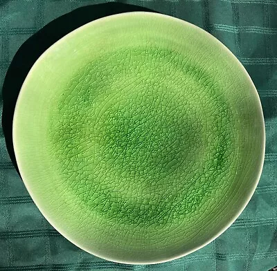 Buy Rice By Rice Brand 12 Inch Green Serving Plate Beautiful Crazing Effect • 21.73£