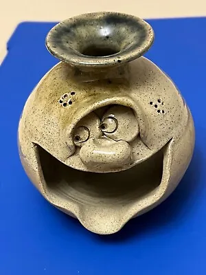 Buy PRETTY UGLY POTTERY Vintage Trinket Holder  Pot Part Glazed Stoneware. • 2.49£