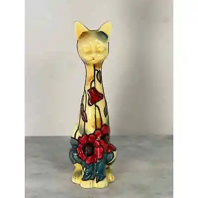 Buy Vintage Old Tupton Ware Ceramic Cat Figurine Poppy Flowers • 37.95£