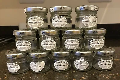 Buy 12 Empty Round Mini Jam Jars Wedding Favours Glass Twist Lid • 5£