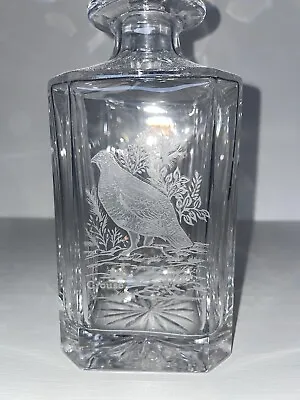 Buy Edinburgh Crystal Decanter & 2 Brandy Glasses. All Etched With Grouse And Signed • 55£