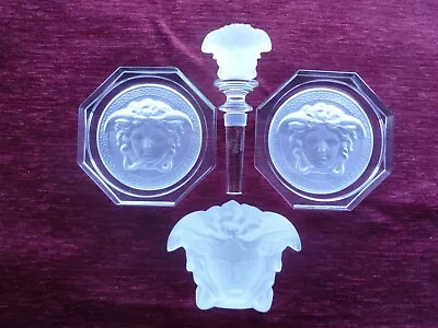 Buy Rosenthal Versace Glass 2 Coasters Bottle Stopper & Paperweight NEW REDUCED • 159£
