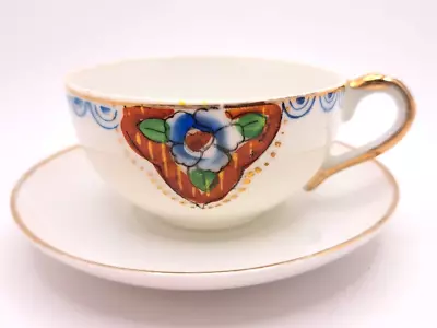 Buy Vintage Meito China Hand Painted Tea Cup And Saucer With Gold Trim Japan • 6.68£
