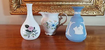 Buy Three Vintage Ceramic Vases & Jug. Mixed Lot Including Wedgwood & Weiden C60-80s • 8.95£