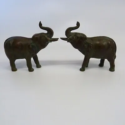 Buy Pair Of Antique Chinese Solid Bronze Elephants, 19th Century • 22£