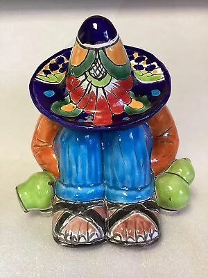 Buy Mexican Talavera Pottery Pancho Statue Sleeping Siesta Sombreros Man 9.5 X 8.5 • 28.45£