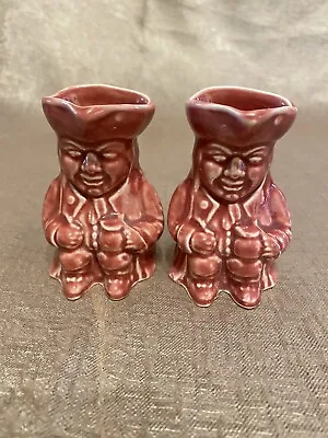 Buy Pair Of Antique Thomas Cone Pale Red Pink Miniature Toby Character Jug Owd Bill • 29.99£