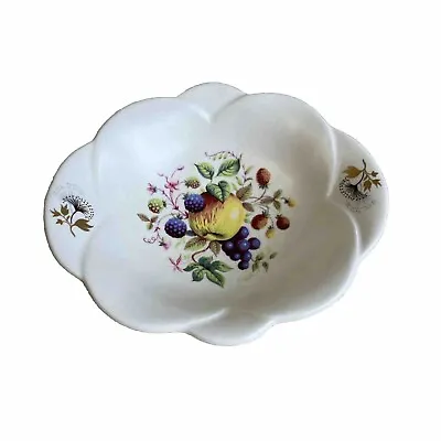Buy Vintage Axe Vale Devon Pottery Ceramic Fruits & Gilt Detail Design Trinket Dish • 5.99£