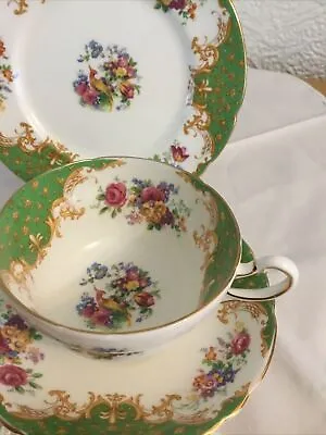 Buy Paragon Rockingham Green  Bone China  Cup, Saucer And Plate. • 10£