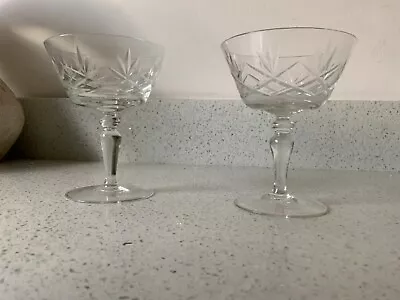 Buy Superb Vintage Champagne Crystal Coupe Saucer Cut Glass Wine • 15.99£