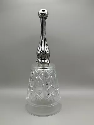 Buy Vintage Decorative Collectable Crystal Glass Hand Bell With Silver Plated Handle • 6£