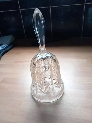 Buy Cut Glass Crystal Bell Complete With Clanger. Engraved With Leaf Design • 5£