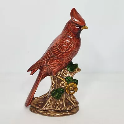 Buy Vintage Hand Painted Glazed Ceramic Cardinal Red Bird Figurine Statue 9  • 28.45£