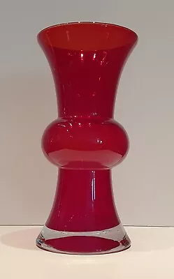 Buy Gorgeous Riihimaki Tulppaani Red Art Glass Vase By Tamara Aladin 20cm Tall • 29.95£
