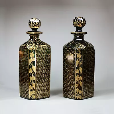 Buy Pair Of Bristol Green Glass Decanters And Stoppers, Late 18th Century • 950£