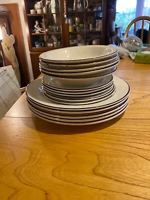 Buy Poole Pottery Parkstone 5 Place Dinner Service -Plates, Side Plates  & Bowls 70s • 20£