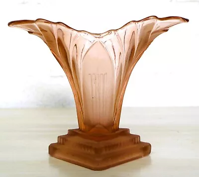Buy Art Deco Vase Walther And Sohn Greta Vase In Pink Peach 1930's German Art Deco • 0.99£
