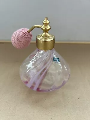 Buy Vintage CAITHNESS Pink Glass Swirl Atomiser Perfume Bottle Kitsh Retro • 14.99£